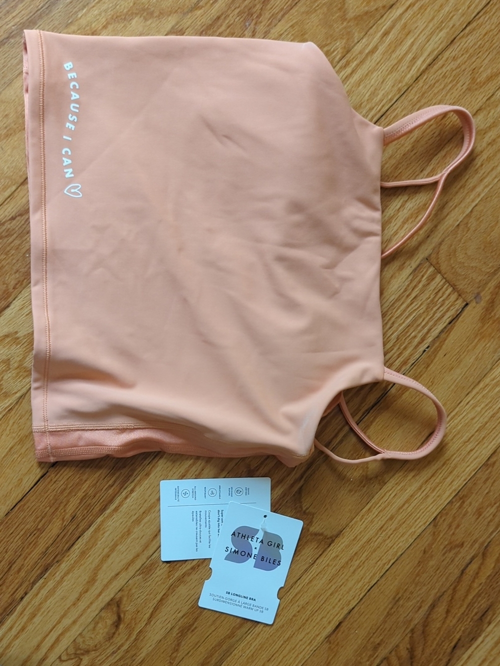 Athleta Peach Double-Strap Bandeau Tank